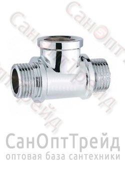 Тройник 1/2"х1/2"х1/2" НР/ВР/НР хром ТiМ 20123693 - фото 26668