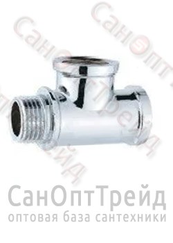 Тройник 3/4"х3/4"х3/4" НР/ВР/ВР хром ТiМ 20123696 - фото 26672