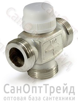 Клапан термостатический (для термоголовки и сервопривода) 1" НР подмешивающий 7661Х04 TiM - фото 26962