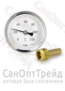 Термометр 1/4" с гильзой T=120°C 50мм TiM