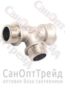 Тройник 3/4"х3/4"х3/4" НР/НР/ВР никель ТiМ